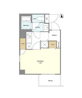 ミリアレジデンス赤坂【2階】の間取り