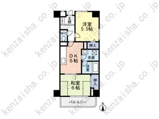 フラットハウス及川【6階】の間取り