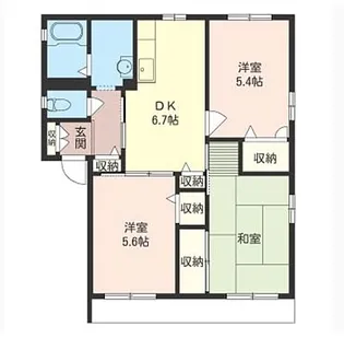 メゾンドールひばりI【1階】の間取り