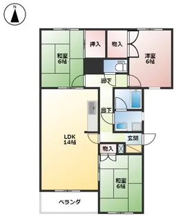 サンシャインU【3階】の間取り