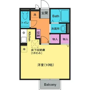 ボンメゾンTROIS【1階】の間取り