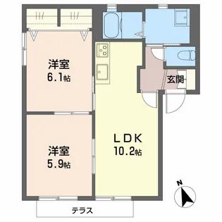 クリエイトシティ創建 D【1階】の間取り