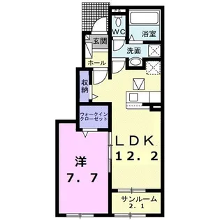 サン・クレールII【1階】の間取り