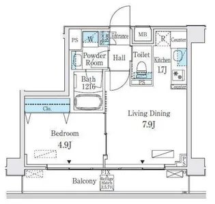 コスモグラシア内神田【5階】の間取り