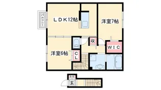 セジュール加佐A棟【2階】の間取り