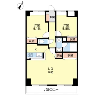 エレンシア【1階】の間取り