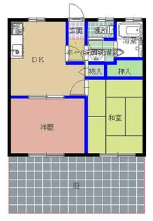 アフィネ桜木【1階】の間取り