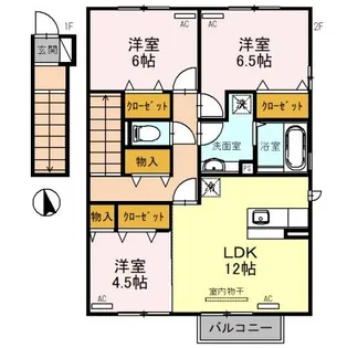 パティオ【2階】の間取り