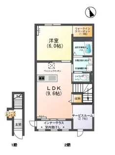 ジュノムアイン【1階】の間取り