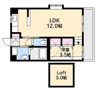 LEGEND YOKOGAWA【3階】の間取り