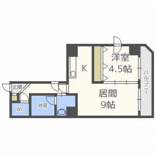ノースアージュ中島公園【11階】の間取り