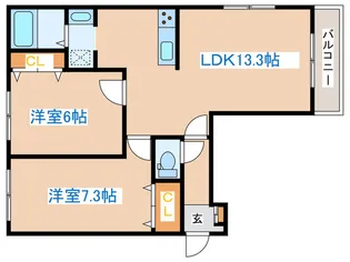アンソレイエI【4階】の間取り