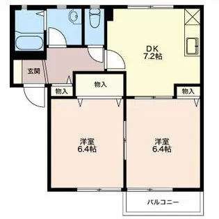 ウイングII A【2階】の間取り