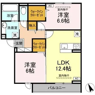 CREST高松【2階】の間取り