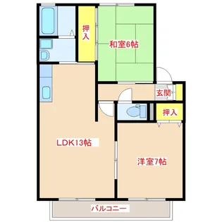 サンガーデン中郷【2階】の間取り