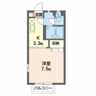 ディアス杏里 B【2階】の間取り