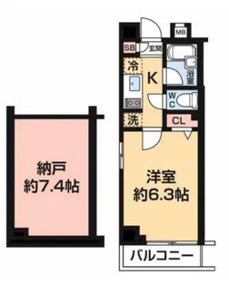 ブライズ新宿中井【1階】の間取り