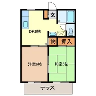 サンライズA【1階】の間取り