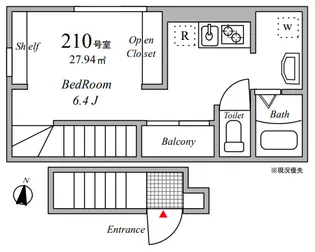 ベルリード富士見台【2階】の間取り