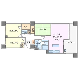 ガーデンプラザ新検見川【3階】の間取り
