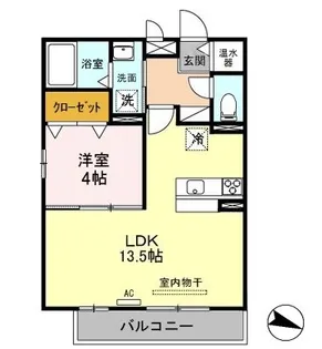 リヴェール山田【2階】の間取り