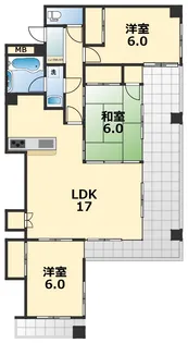 タワーレジデンス甲府中央【8階】の間取り