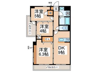 ペンディーオソプラ北山田【5階】の間取り