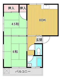 勝谷コーポ【2階】の間取り