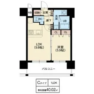 スプランディッド江坂駅前【7階】の間取り