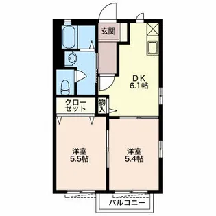 ヴァンティアン東静岡【2階】の間取り