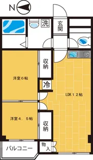 スカイハイツ【1階】の間取り