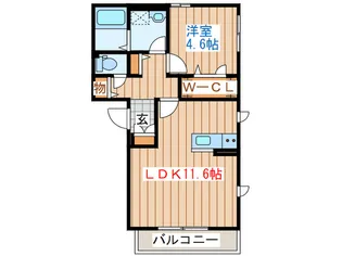 ドムスアルバ宮城野【2階】の間取り