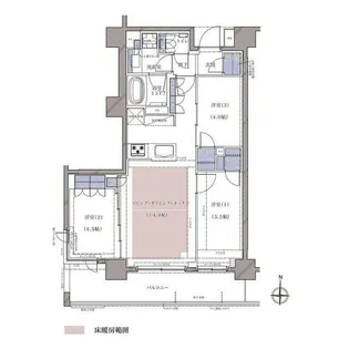 ディームス横濱青木町(ディームスヨコハマアオキチョウ)【4階】の間取り