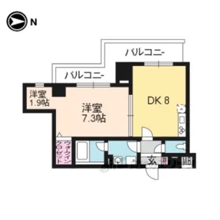 クリスタルグランツ京都御所西【6階】の間取り