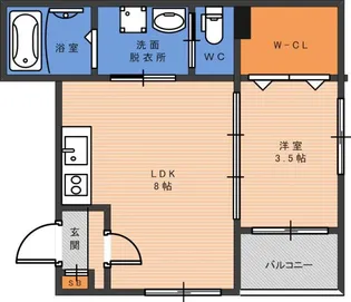 ハーモニーテラス今林【2階】の間取り