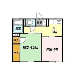 シティハイムカツマタ【2階】の間取り