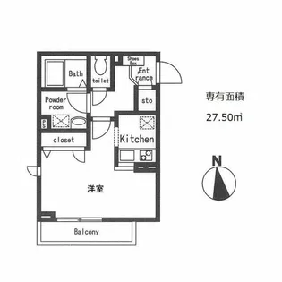 クレール浦安【1階】の間取り