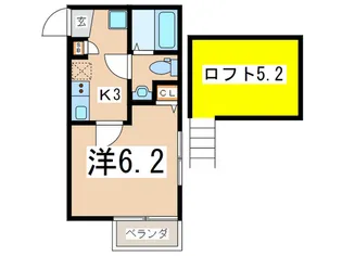 ラクセル横濱三春台【2階】の間取り