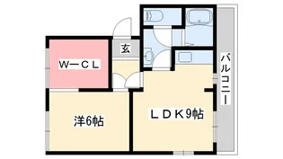 タウニィ尾上【1階】の間取り