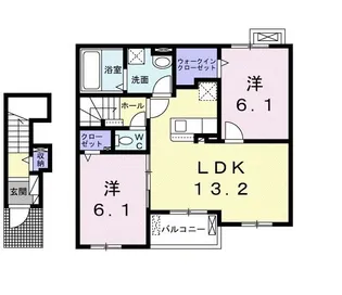 ヴィラージュ ラ パン02【2階】の間取り