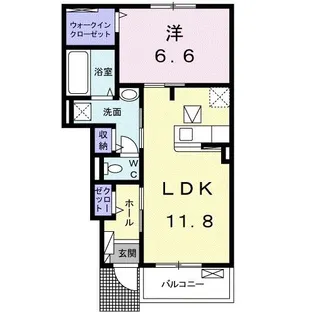 富士見レジデンス1【1階】の間取り