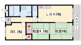 リゾティ英賀保【2階】の間取り