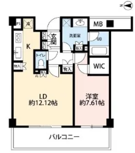 ブライトイースト芝浦【7階】の間取り