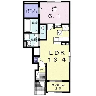 ウォームメゾン【1階】の間取り