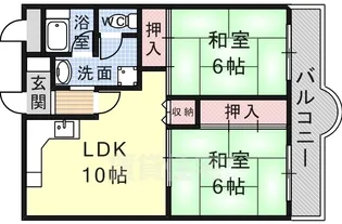 南本町ホビーハイツ【4階】の間取り