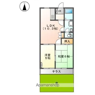 グランビュー平田【1階】の間取り