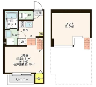 ハーモニーテラス小幡常燈【1階】の間取り
