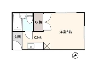 グリーンズポムズA【2階】の間取り