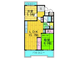 阪本ハイツ【2階】の間取り