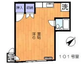 コーポ・サンリビン【1階】の間取り